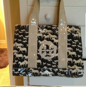 Tory burch horse print bag
